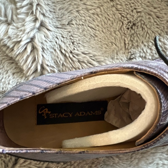 Brand New Stacy Adams Purple Oxford Dress Shoes